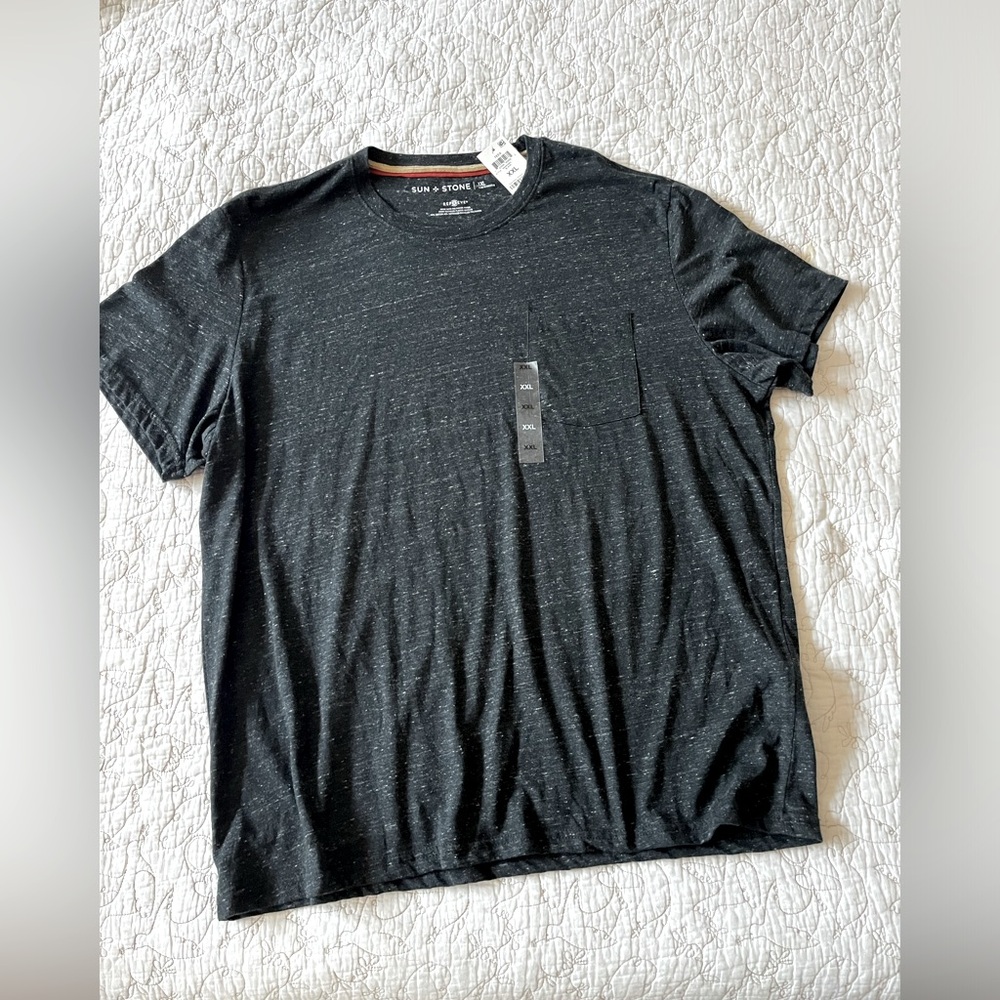 Sun & Stone Men's Charcoal Grey Short Sleeve Tee XXL NWT